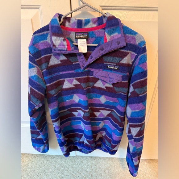 Patagonia Jackets & Blazers - Patagonia Synchilla Purple/Blue Fleece Snap T Pullover